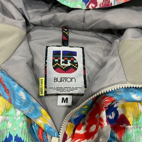 Burton Ski Jacket Snowboard Hooded DryRide Mountain Dew Print Limited Edition - Picture 10 of 11